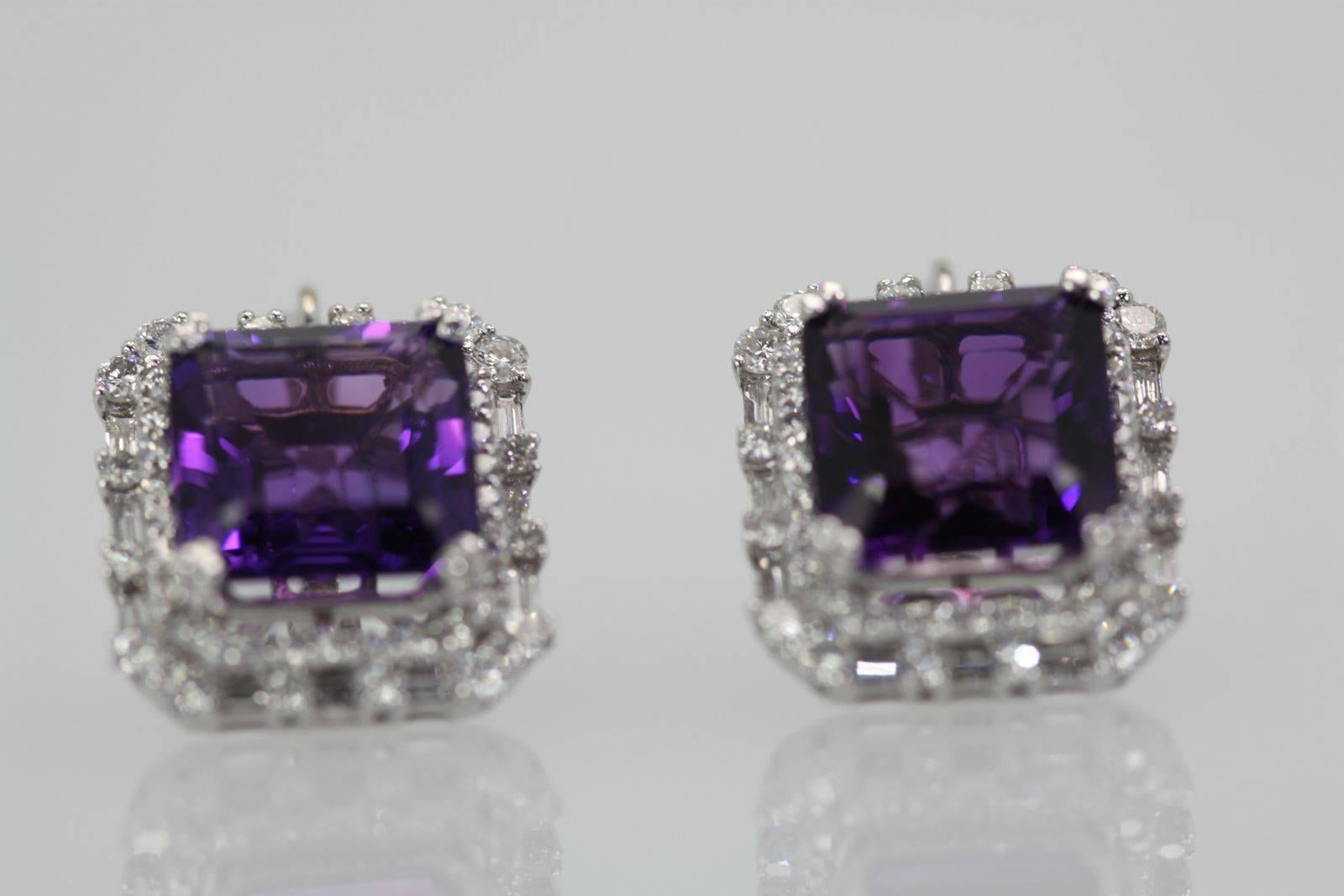 deep purple amethyst earrings