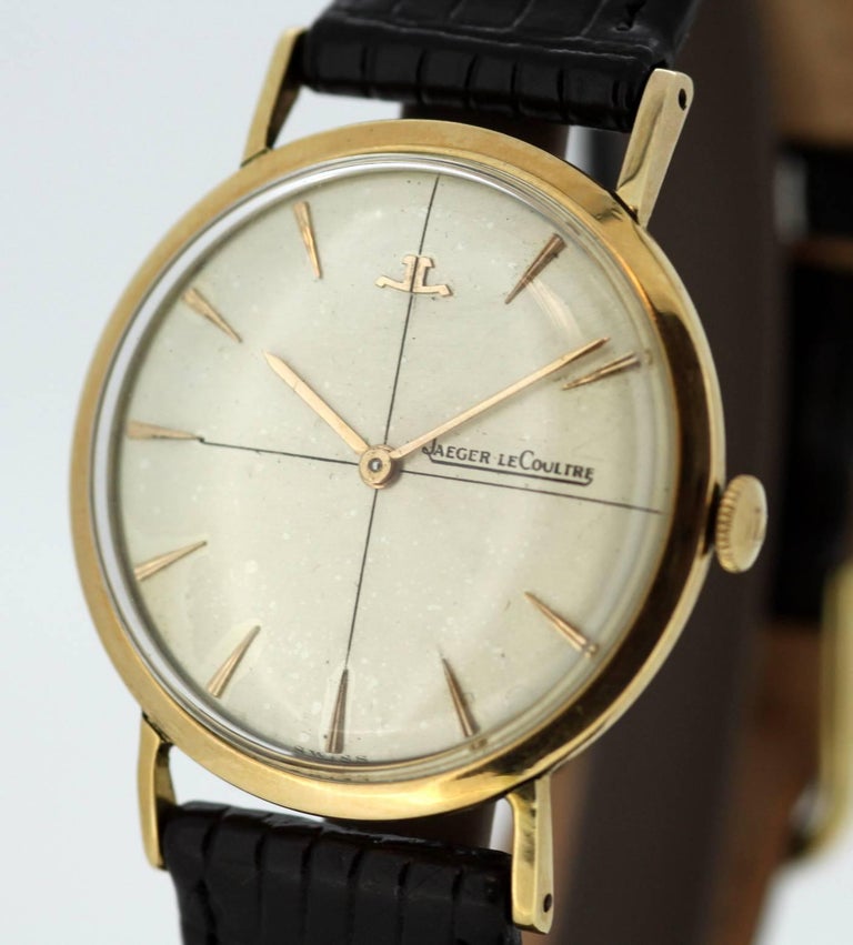 Jaeger-LeCoultre Vintage 18 Karat Gold Manual Winding Wristwatch, circa