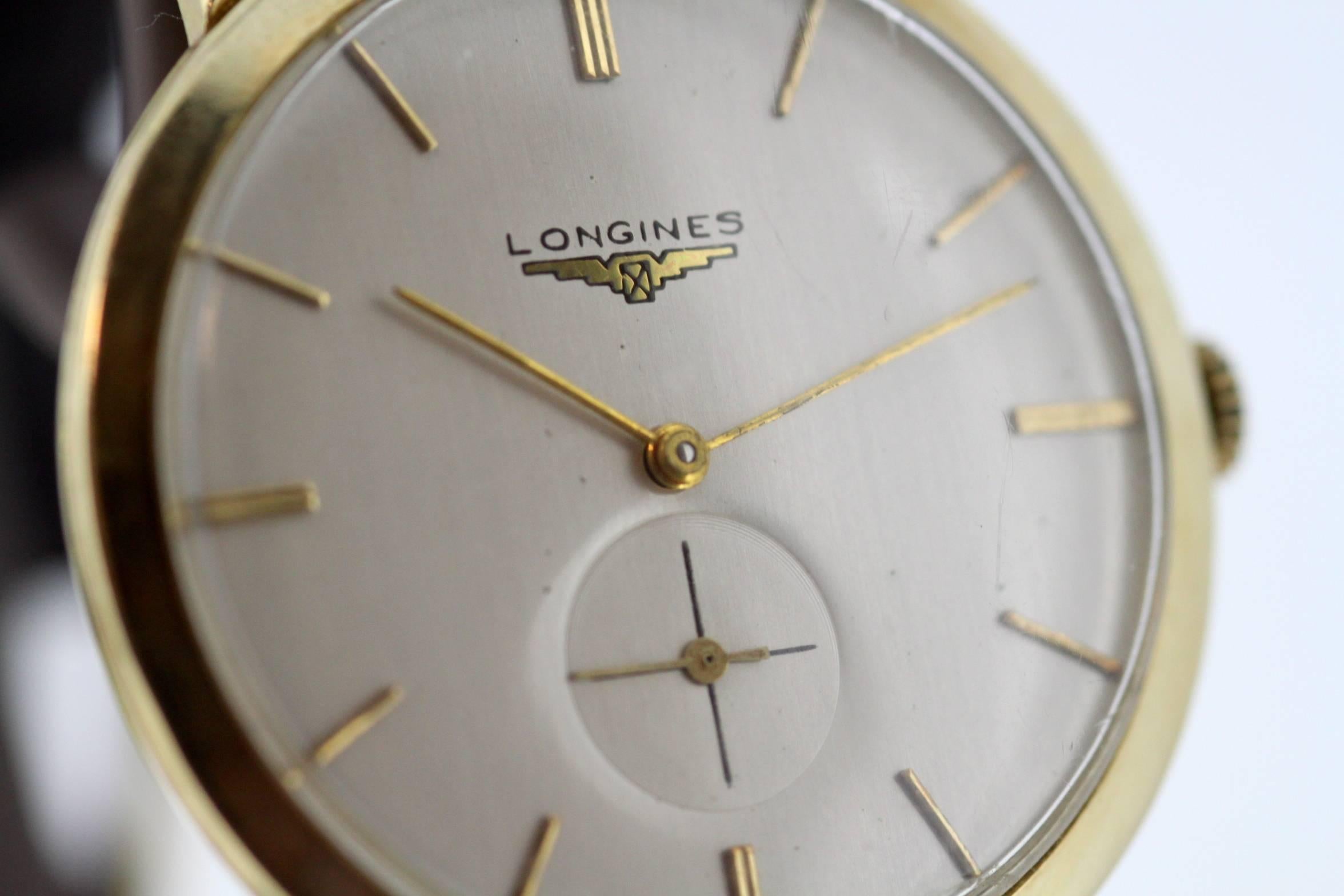 longines 14 karat gold watch vintage