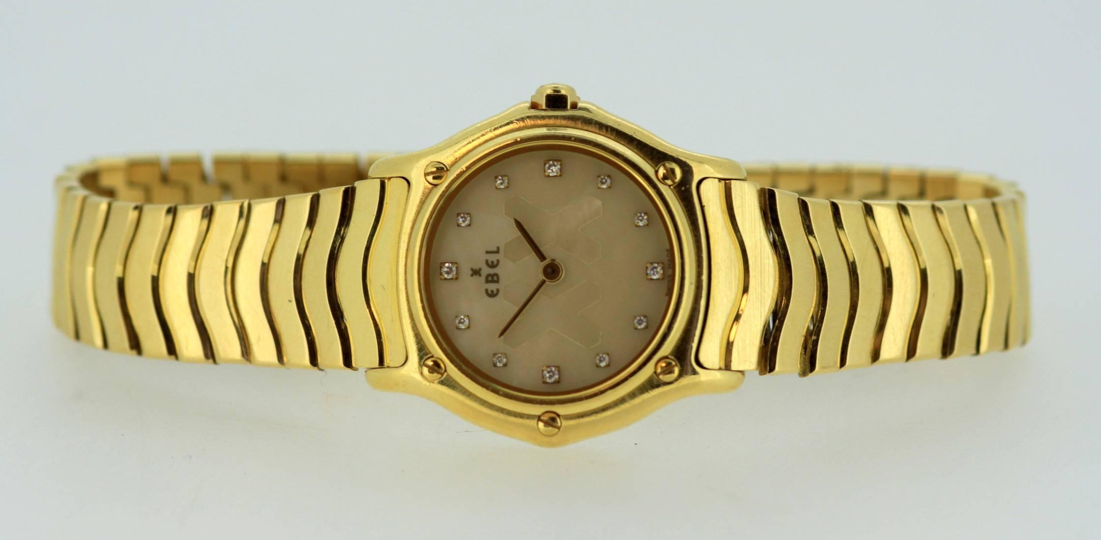 Ebel-Sport Classique Full 18 Karat Gold Wristwatch 1