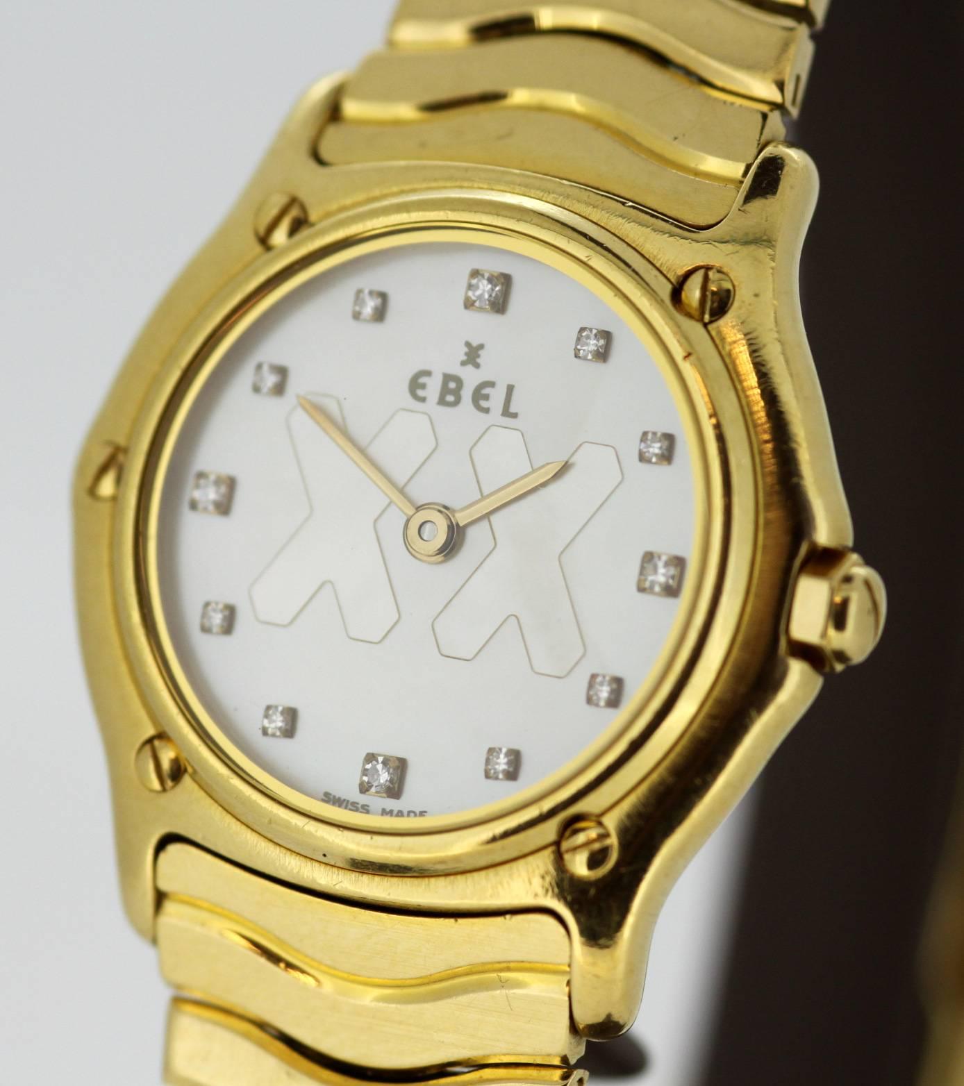 Women's Ebel-Sport Classique Full 18 Karat Gold Wristwatch