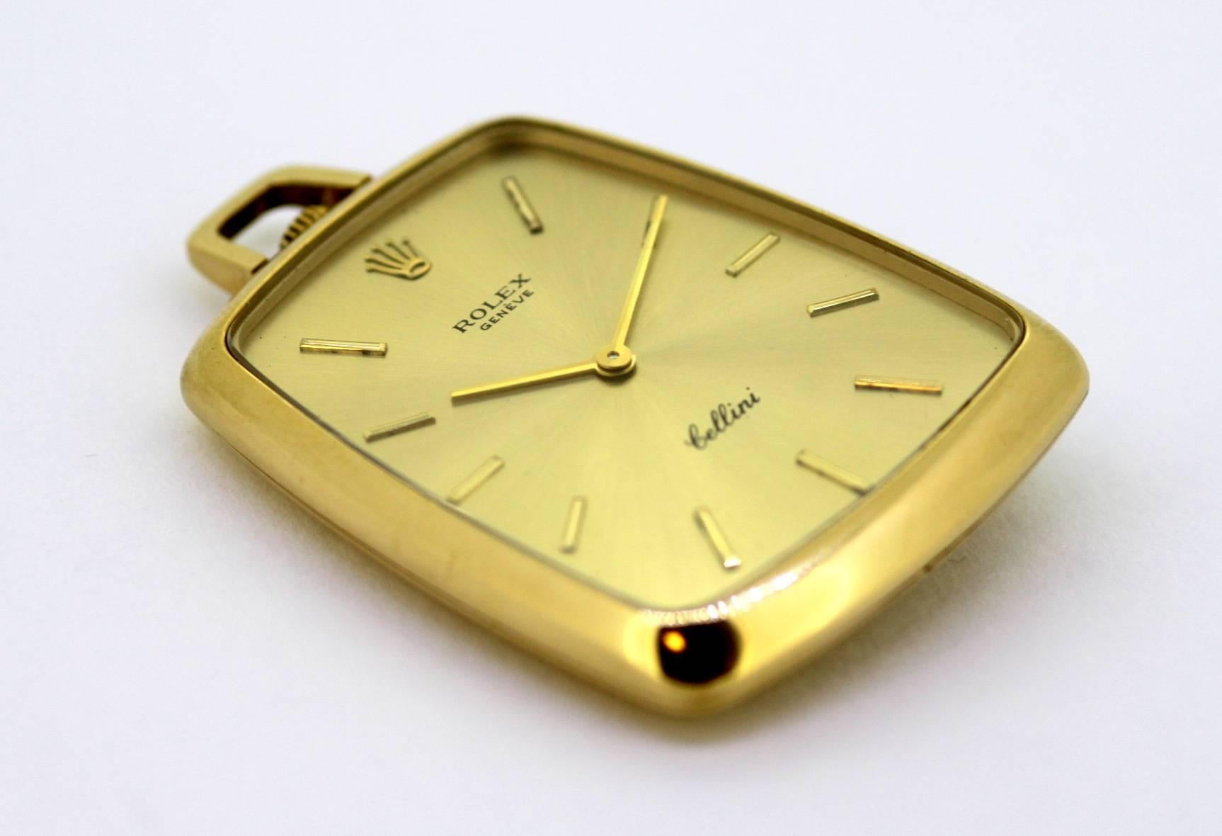 Rolex Yellow Gold Cellini Vintage Pocket Watch In Excellent Condition In Braintree, GB