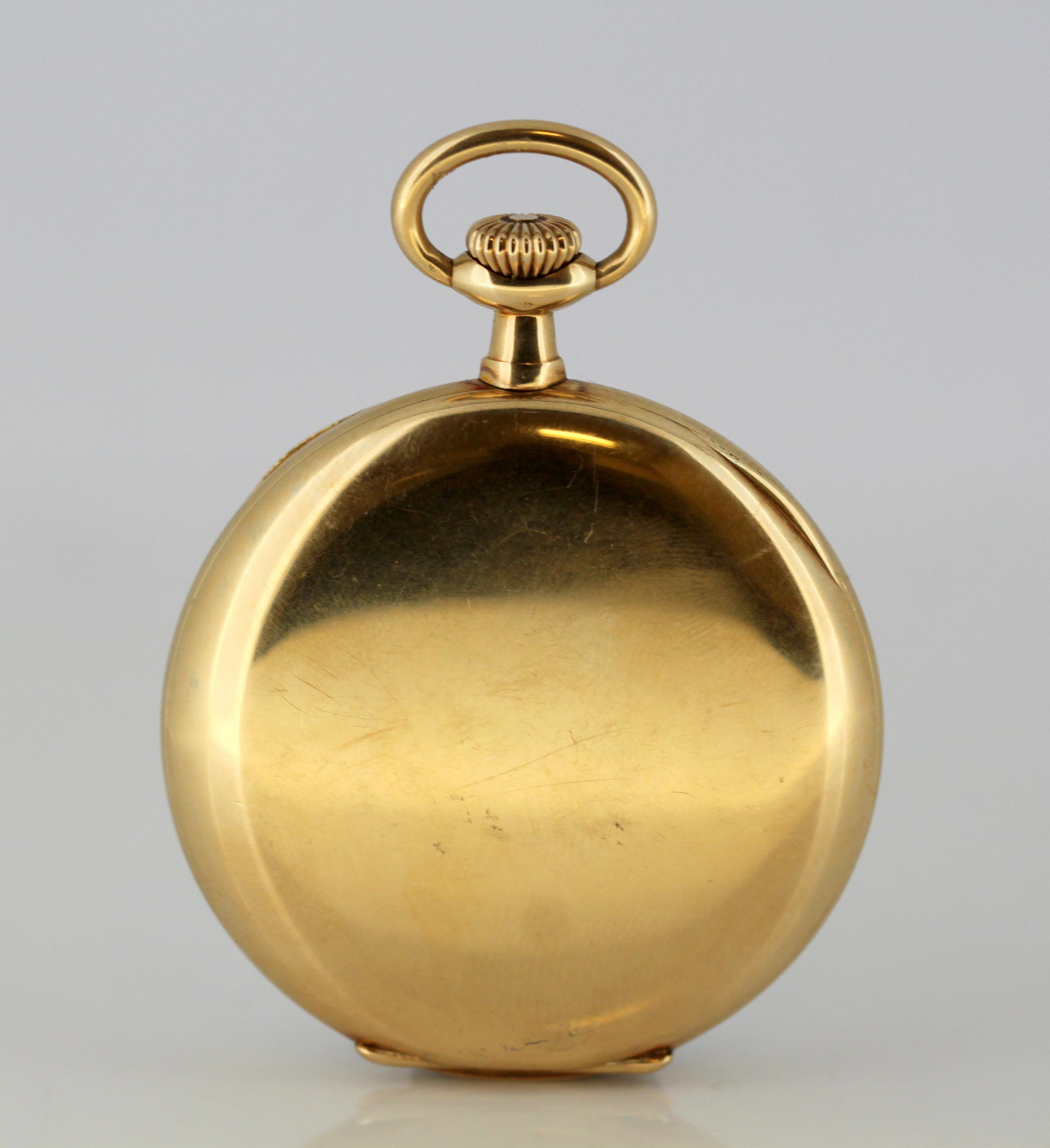 Vintage Patek Philippe 14 Karat Gold Pocket Watch, Switzerland, 1970s 2