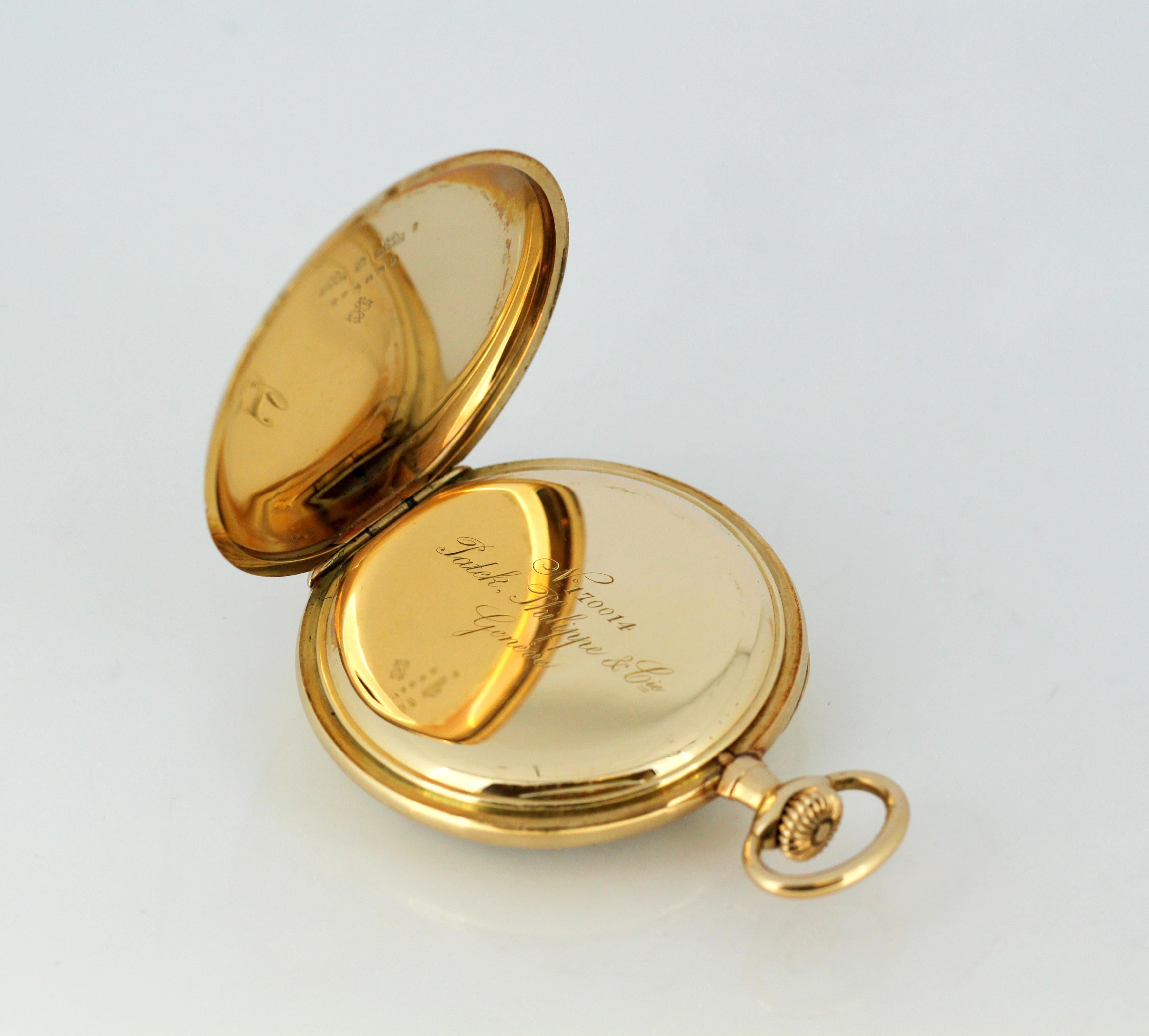 Vintage Patek Philippe 14 Karat Gold Pocket Watch, Switzerland, 1970s 3
