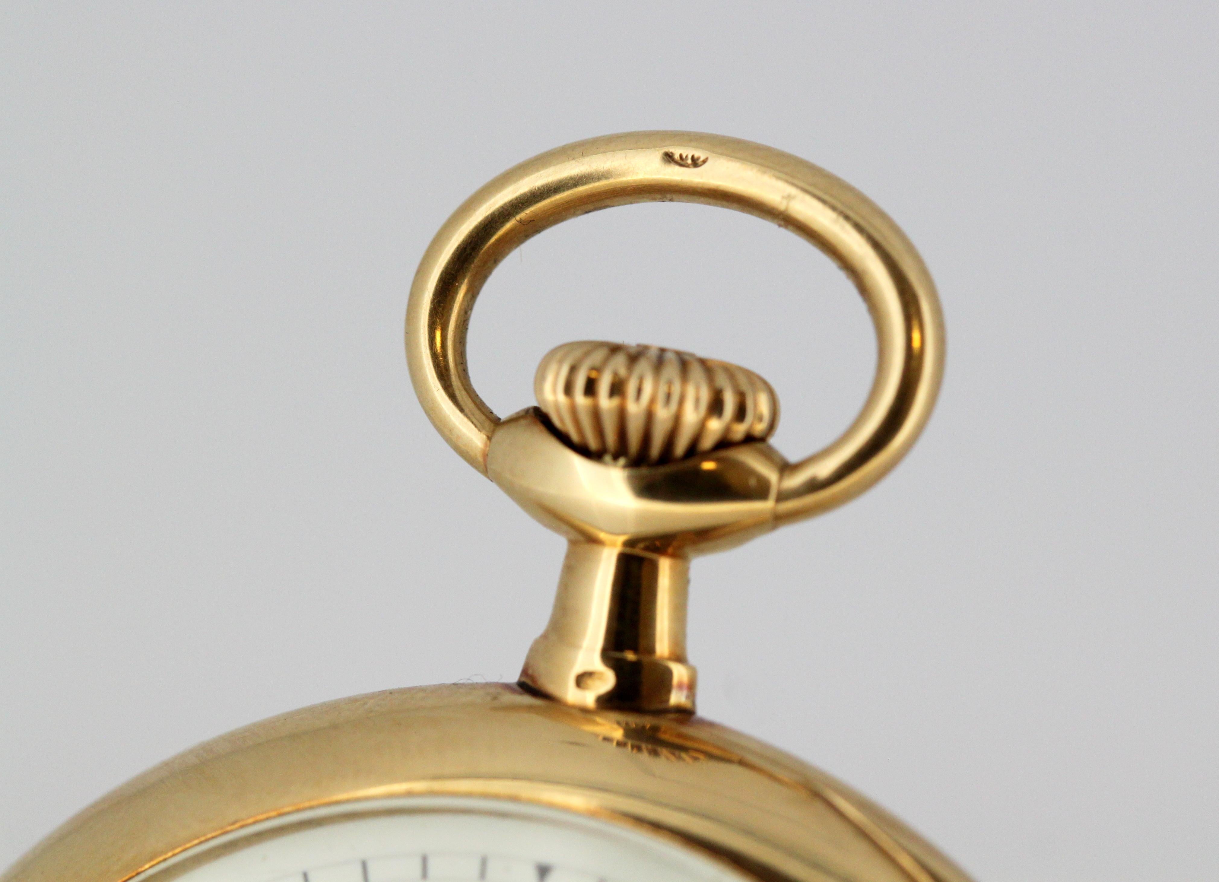 Vintage Patek Philippe 14 Karat Gold Pocket Watch, Switzerland, 1970s 1