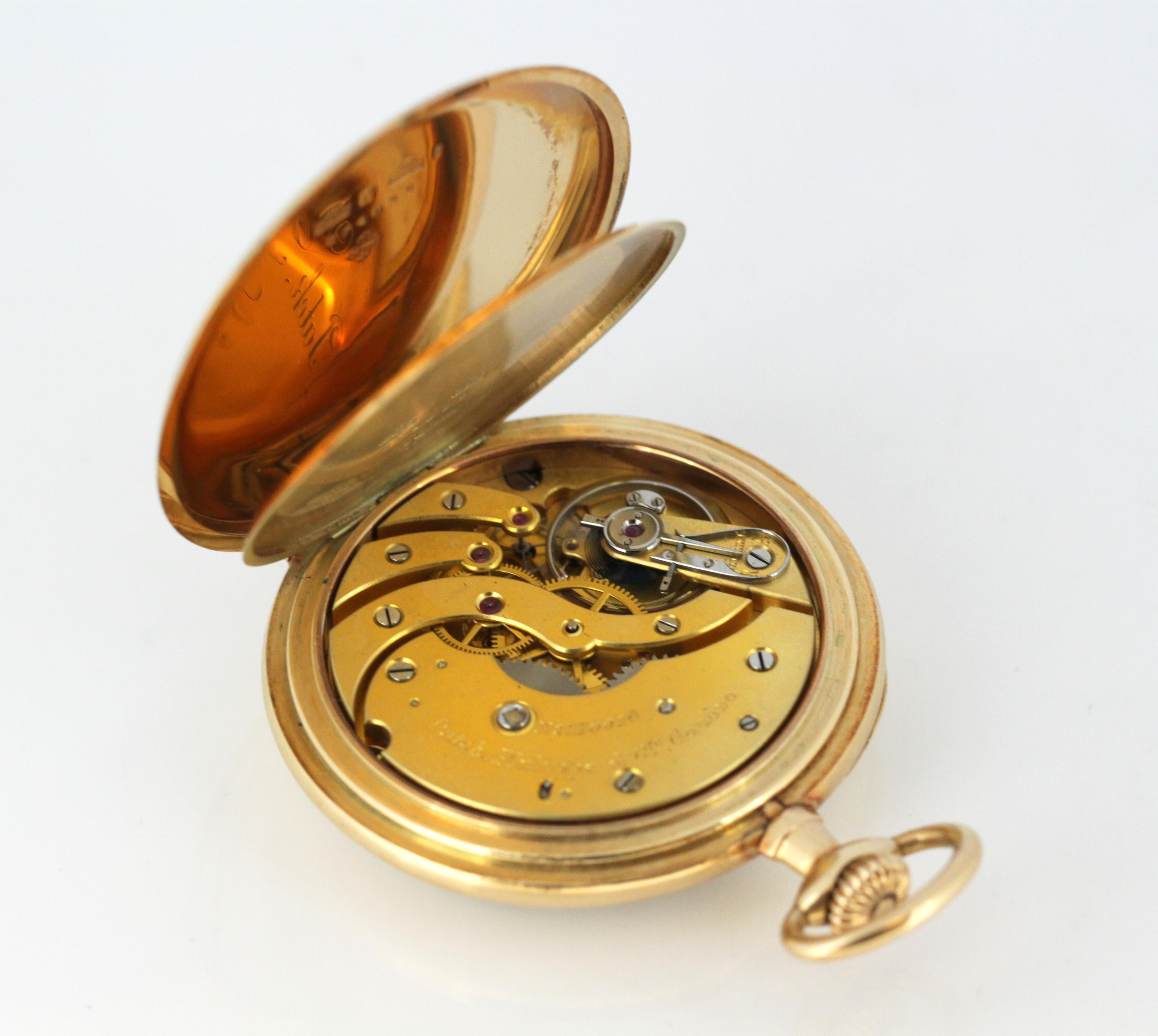 Vintage Patek Philippe 14 Karat Gold Pocket Watch, Switzerland, 1970s 6