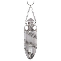 Tiffany & Co. Sterling Silver Amphora Scent Bottle with Vinaigrette Aperture