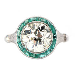 Antique Art Deco Diamond Platinum Engagement Ring