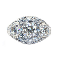 1930s Art Deco Diamond Platinum Ring