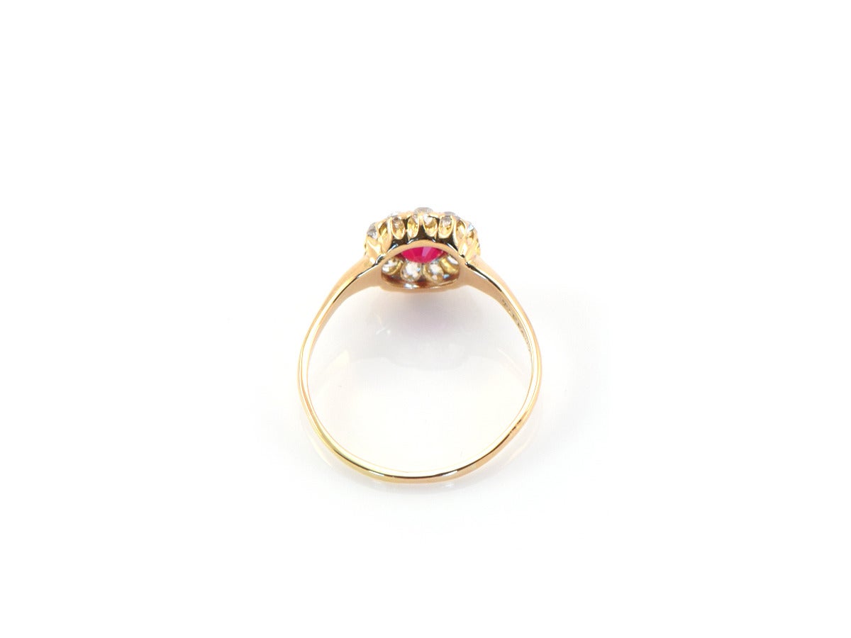 Women's 1920s Tiffany & Co. Ruby Diamond Gold Ring
