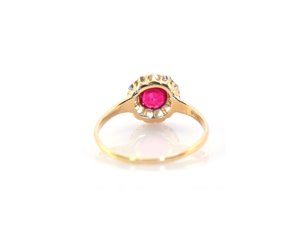 1920s Tiffany & Co. Ruby Diamond Gold Ring 1