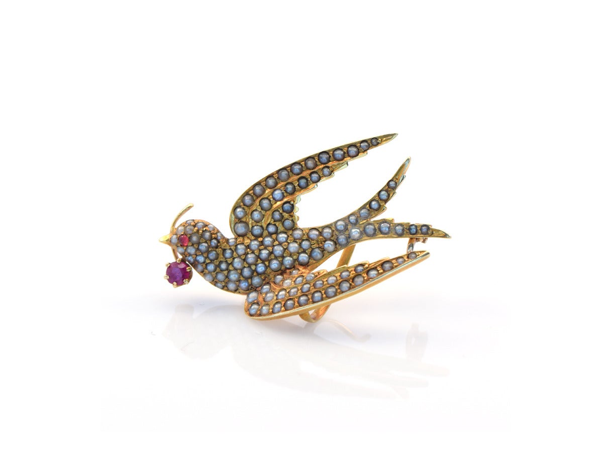 Pearl Bird Pin