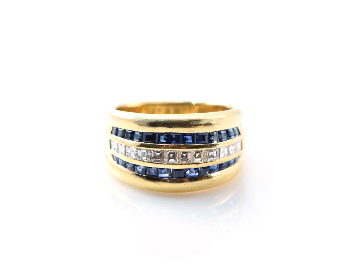 1960s Sapphire and Diamond Ring