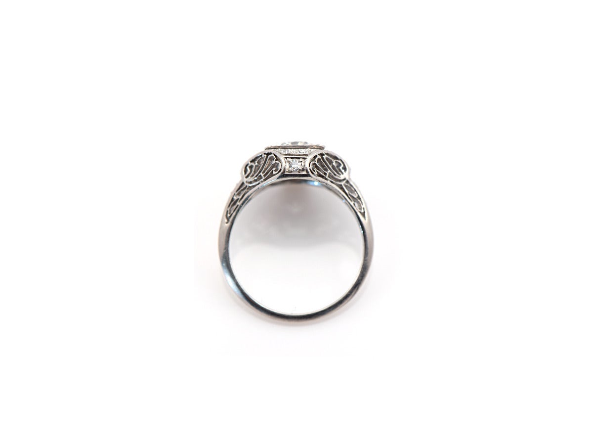 1930s Diamond Platinum Ring 1