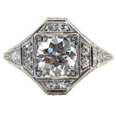 1930s Diamond Platinum Ring