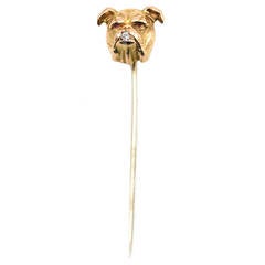 Gold Bulldog Stick Pin