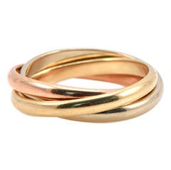 Tiffany & Co. Men's Tricolor Gold Rolling Band Ring