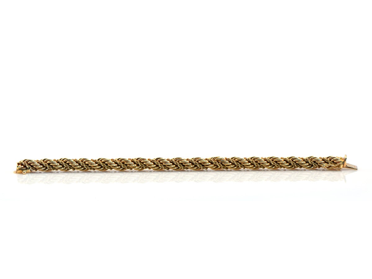 1950s Tiffany Gold Rope Bracelet 2