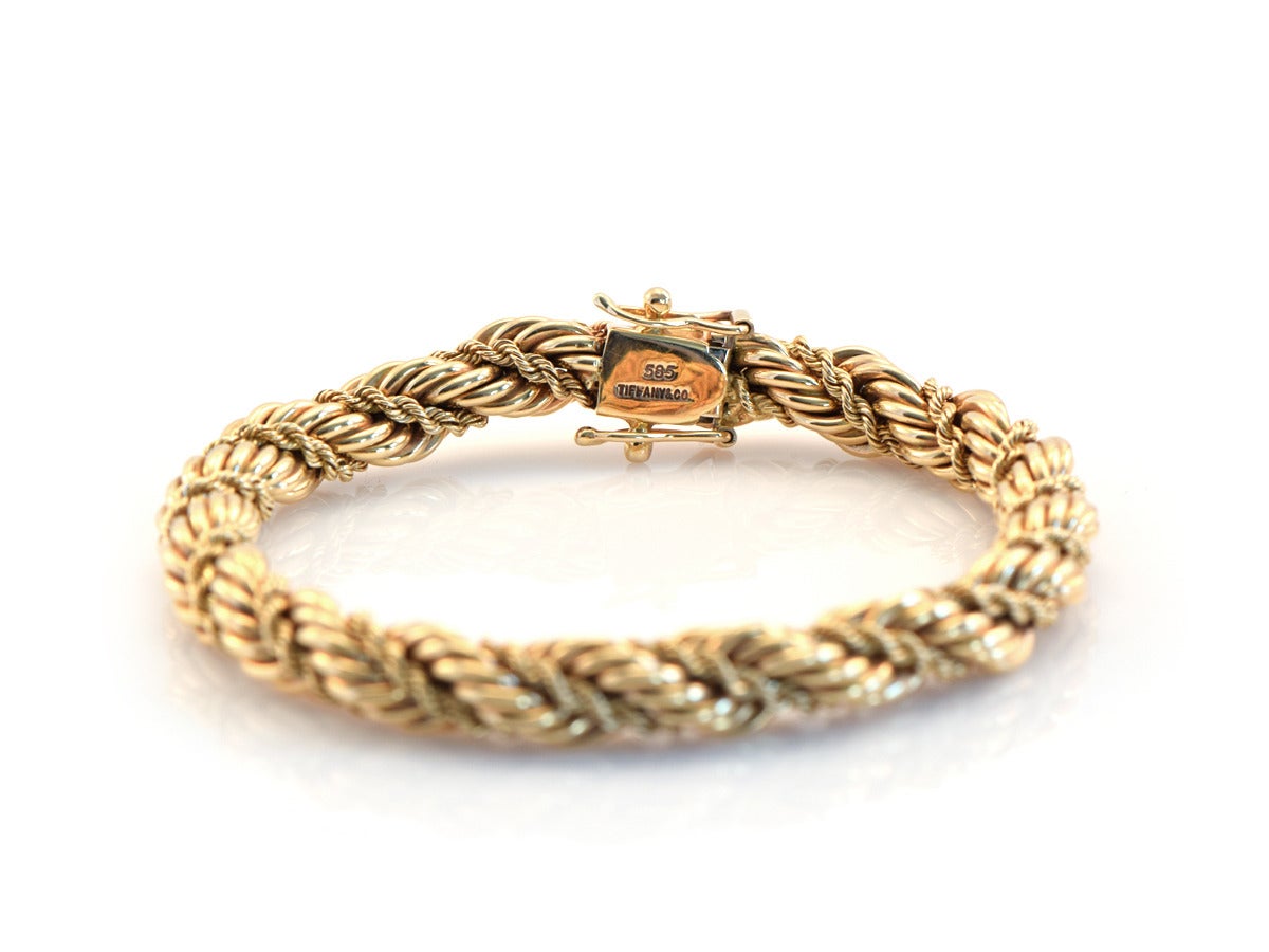 1950s Tiffany Gold Rope Bracelet 1