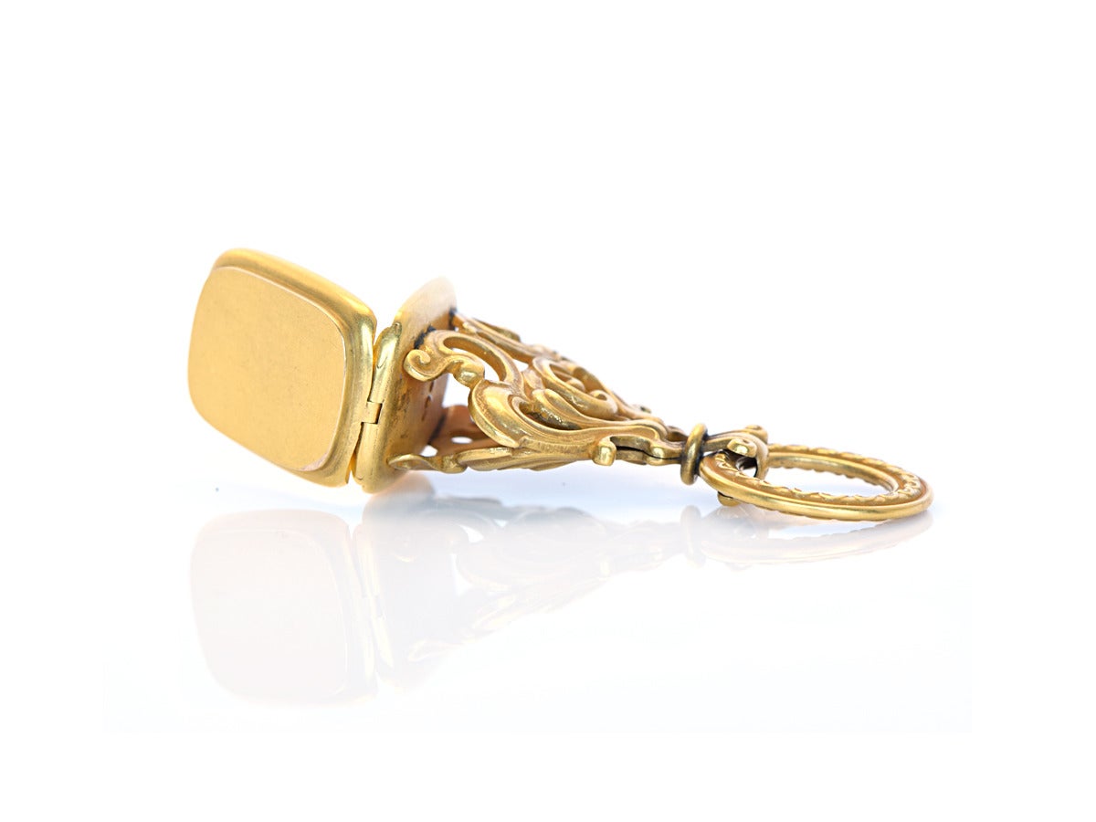 English Georgian Gold Locket Fob 1