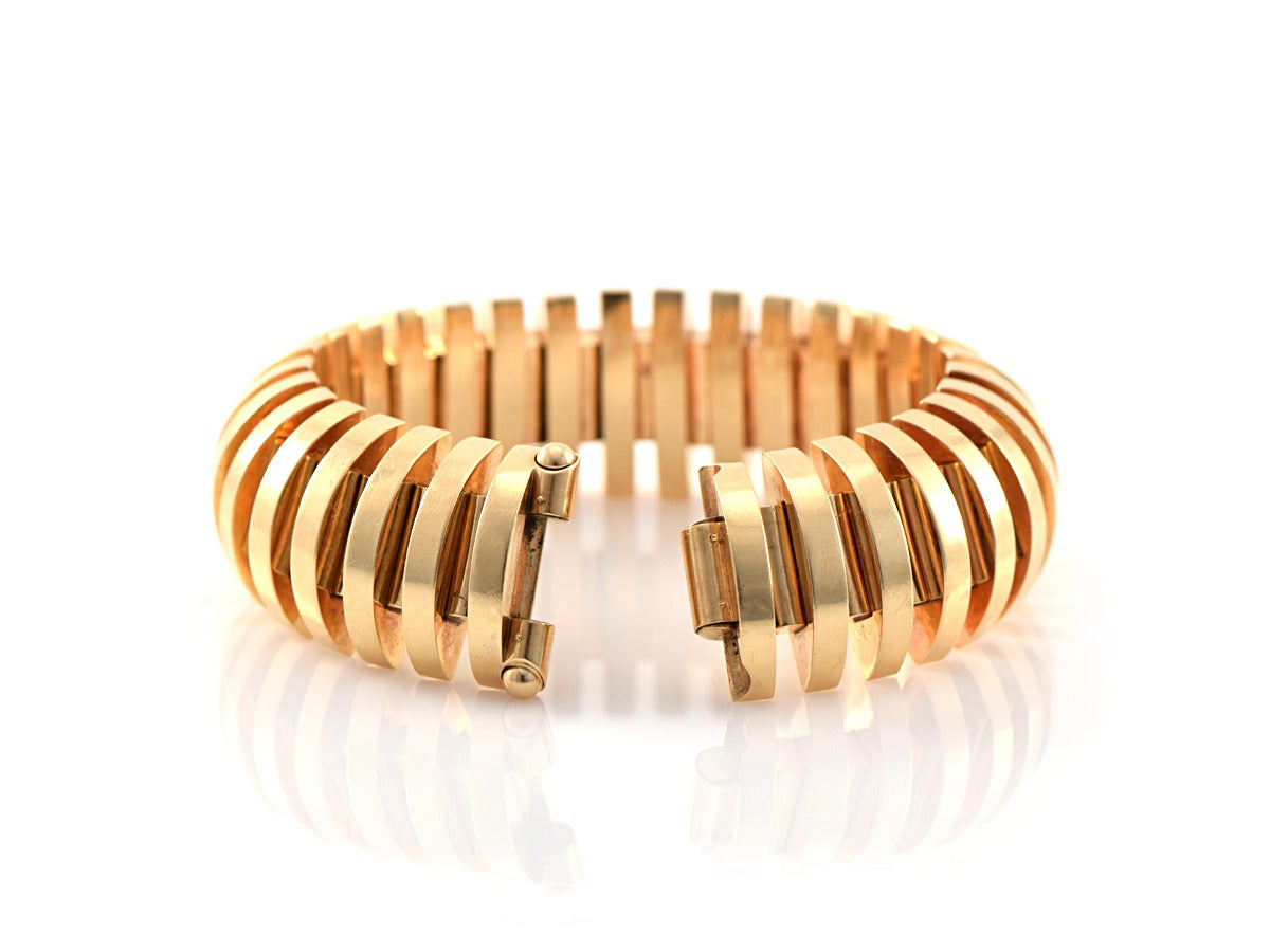 Women's 1960s Retro Gold Link Bracelet