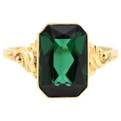 1940s Tourmaline Gold Ring
