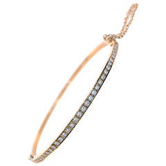 Vintage Diamond Pave and Gold Bangle