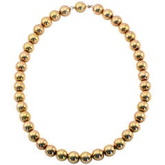 1940s Gold Bead Necklace