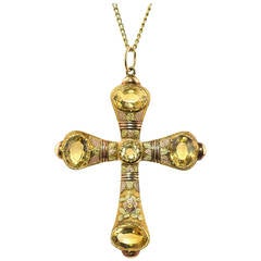 Victorian Mixed Metal Gold Cross