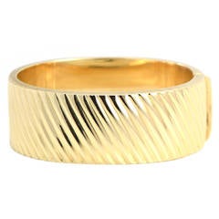 Italian Gold Cable Cuff Bracelet