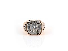 1920s Platinum, Gold, and Diamond Eagle Ring