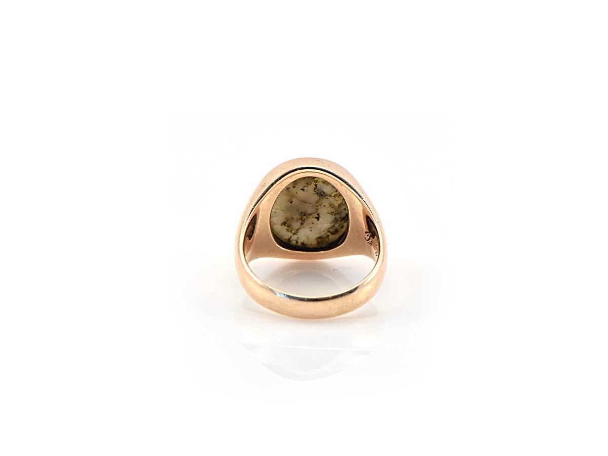 1950s Quartz Gold Ring For Sale 2
