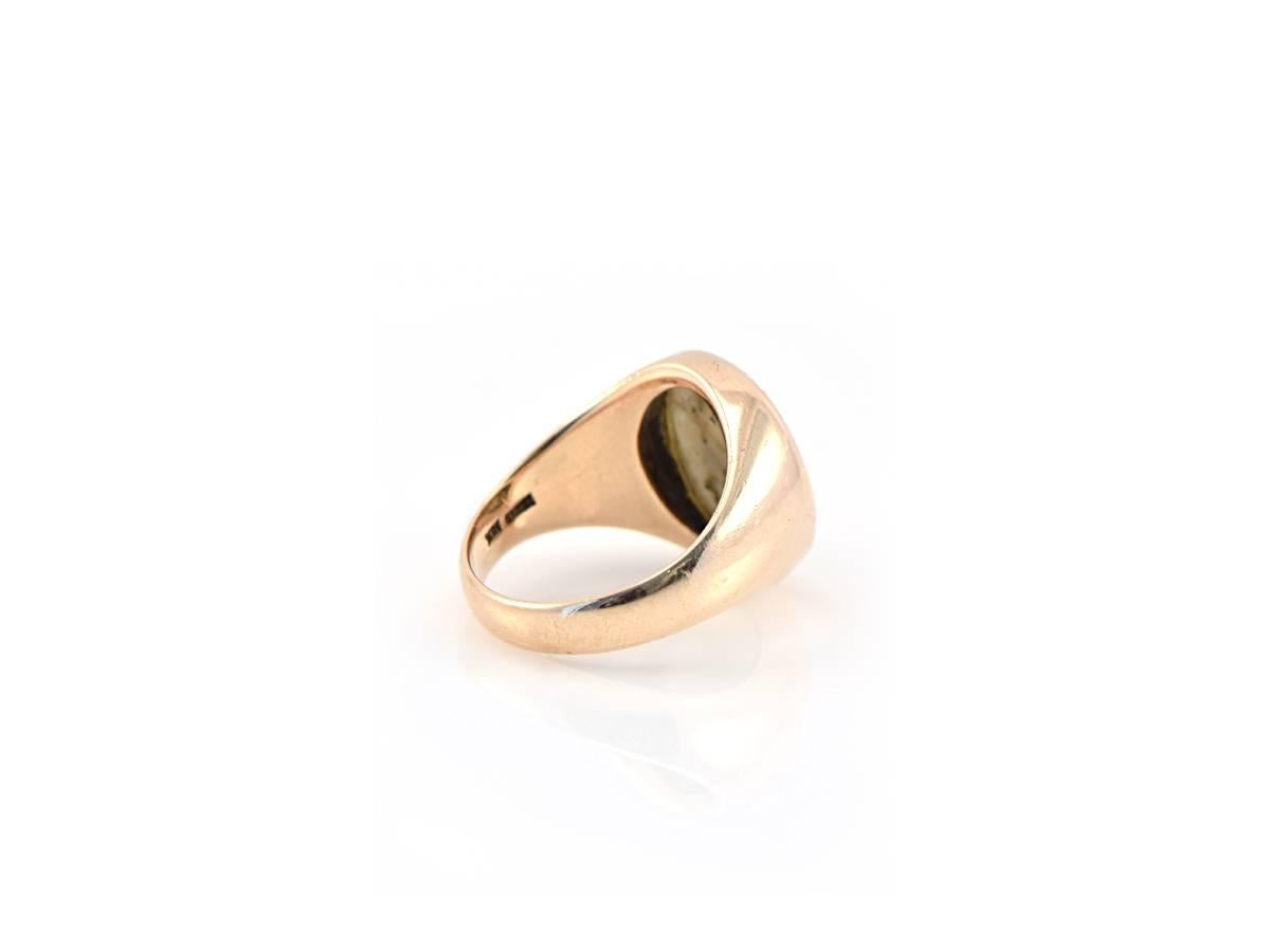 Men's 1950s Quartz Gold Ring For Sale