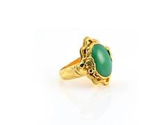 1940s Chinese Jade and Gold Ring