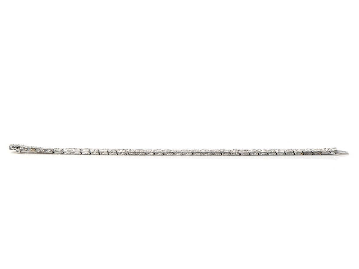 1920s  Diamond Platinum Bracelet 2