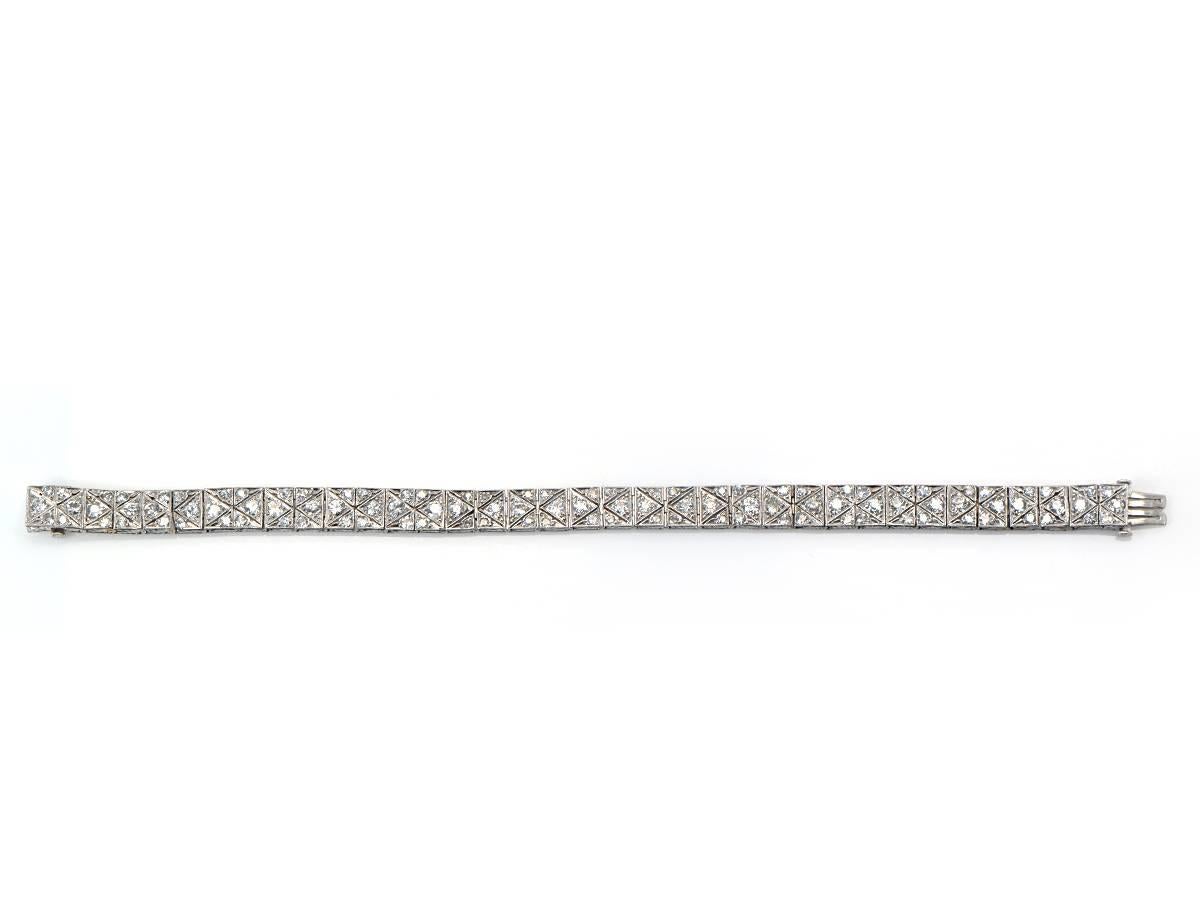 1920s  Diamond Platinum Bracelet 1