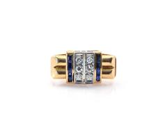 sapphire Diamond Gold Ring