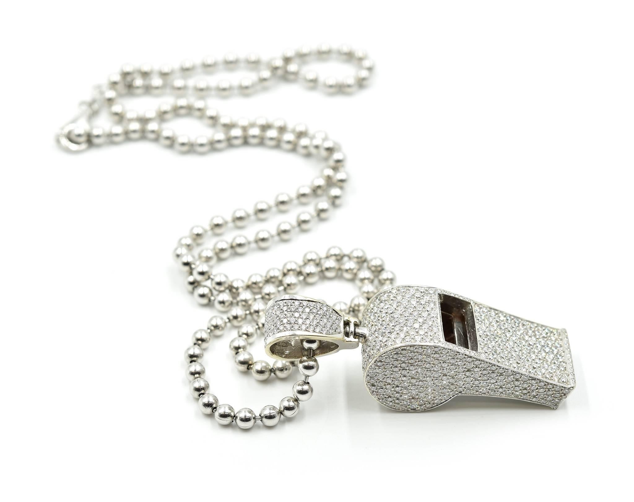 diamond whistle necklace