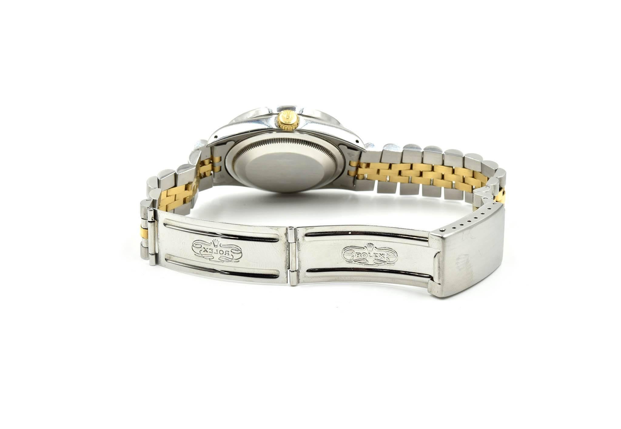 Rolex White Gold stainless steel Datejust Jubilee Diamond Bezel Wristwatch 1