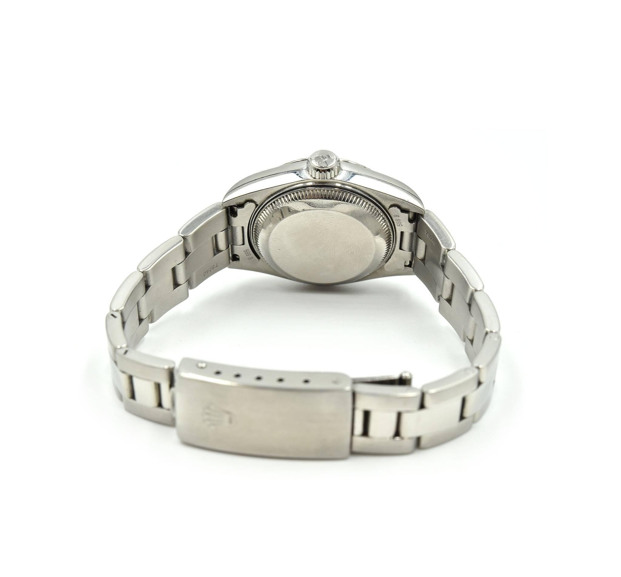 Women's Rolex Ladies Stainless Steel Datejust automatic Wristwatch Ref 69174