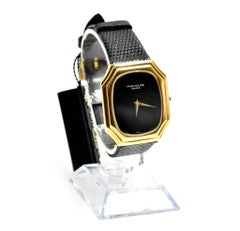 Patek Philippe Yellow Gold Vintage Onyx Dial Manual Wristwatch Ref 3729