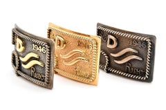 Edward H. Bohlin Set of Three Red River D 1946 Belt Buckles