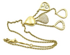 Elizabeth Rand 18 Karat Yellow Gold and 1.93 Carat Diamond Dangle Necklace