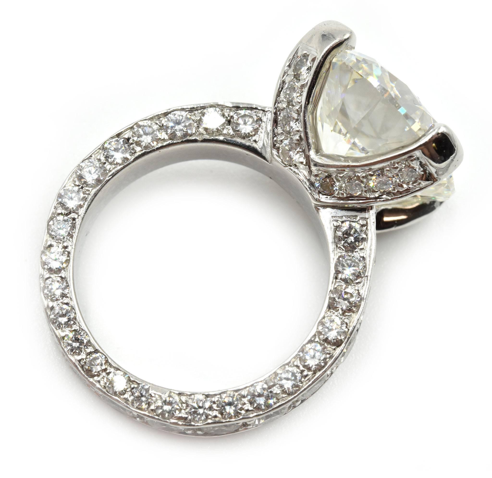 7.02 Carat Round Brilliant Diamond Engagement Ring 1