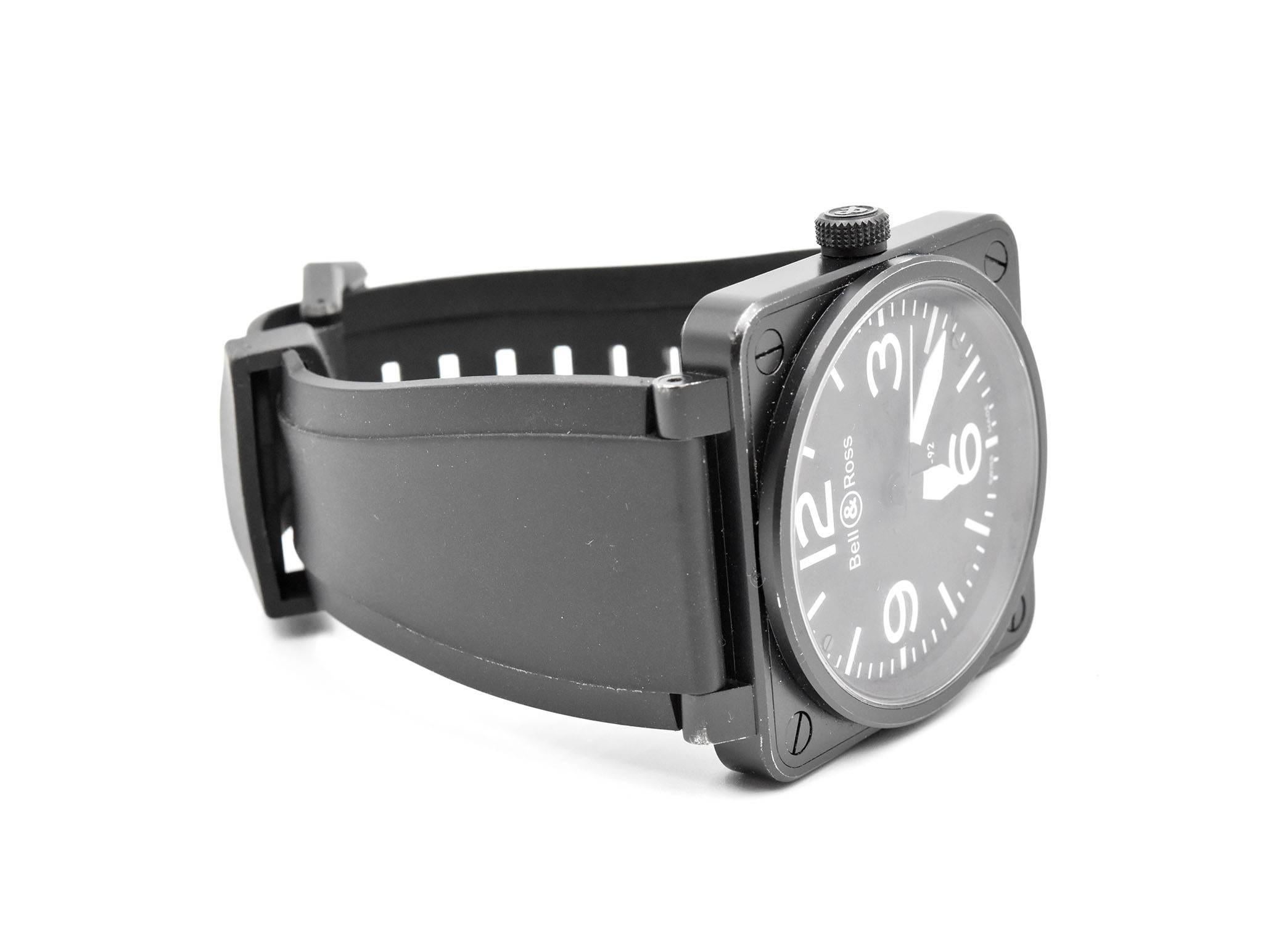Women's or Men's Bell & Ross Stainless Steel Brushed PVD Buckle automatic Wristwatch