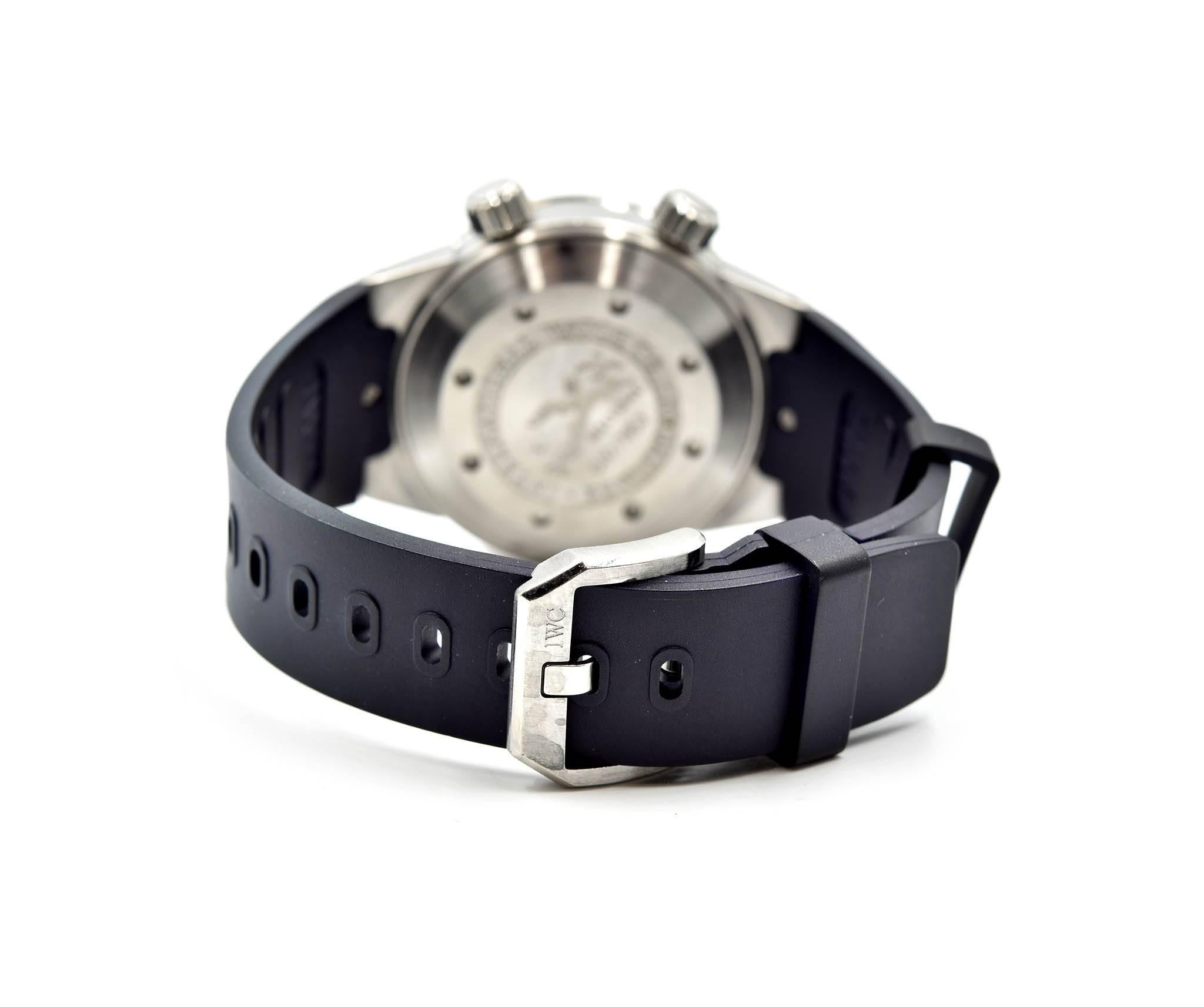 Men's IWC Stainless Steel Aquatimer Cousteau Diving Automatic Wristwatch Ref 3548