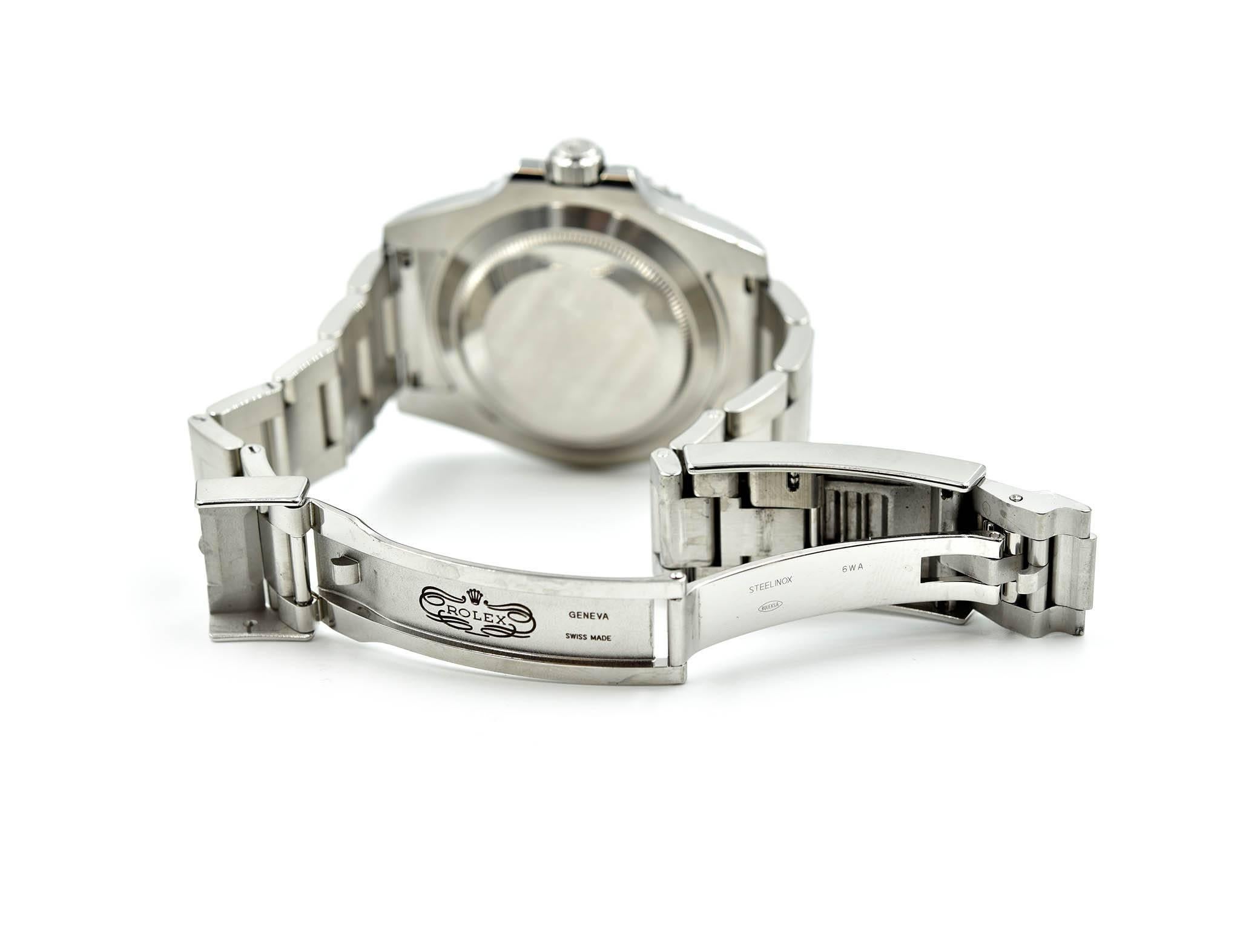 Rolex Stainless Steel Submariner Black Ceramic Bezel Automatic Wristwatch 1
