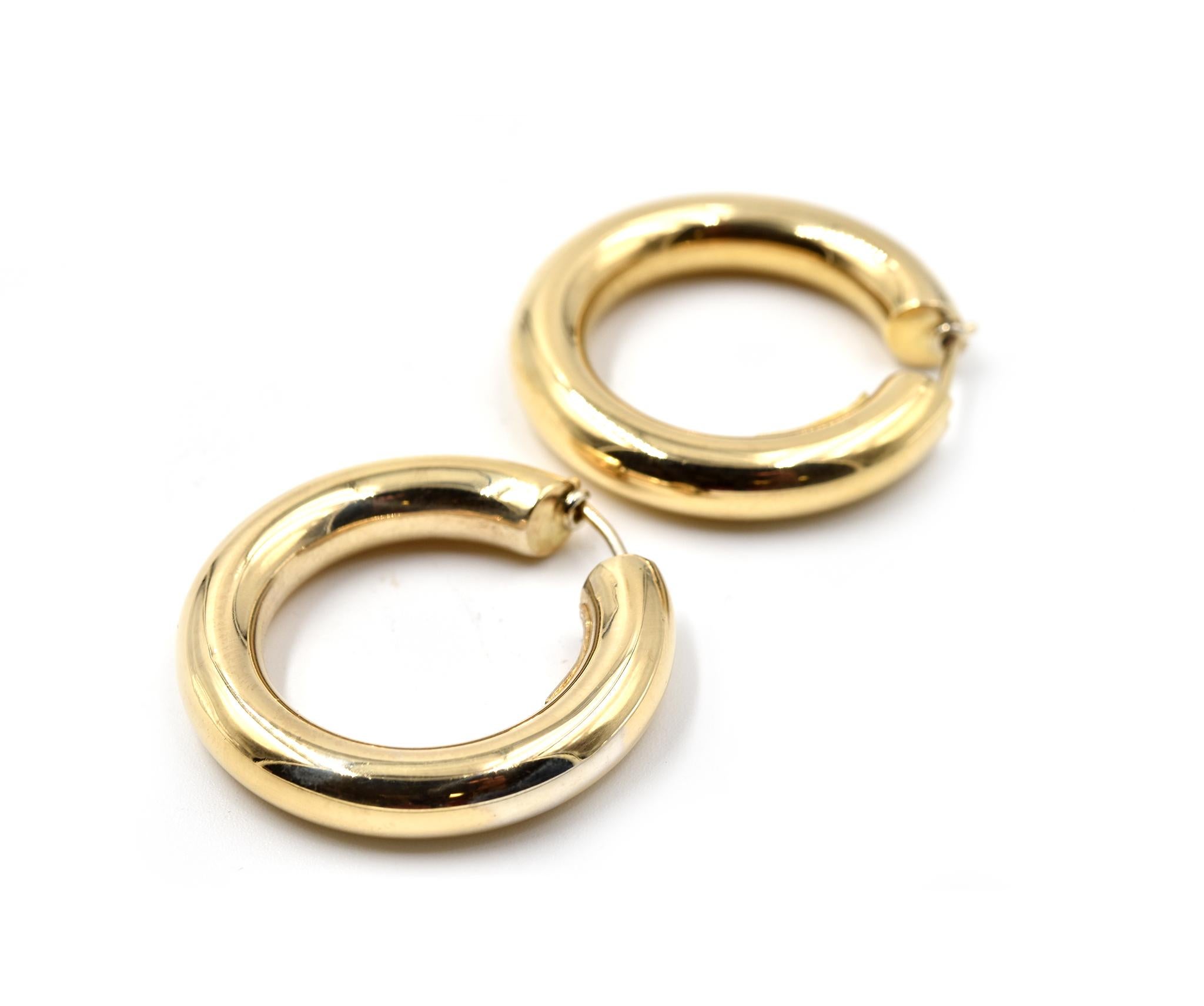 heavy gold hoop earrings