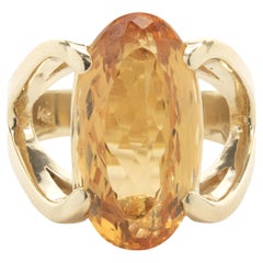 14 Karat Yellow Gold Citrine Ring