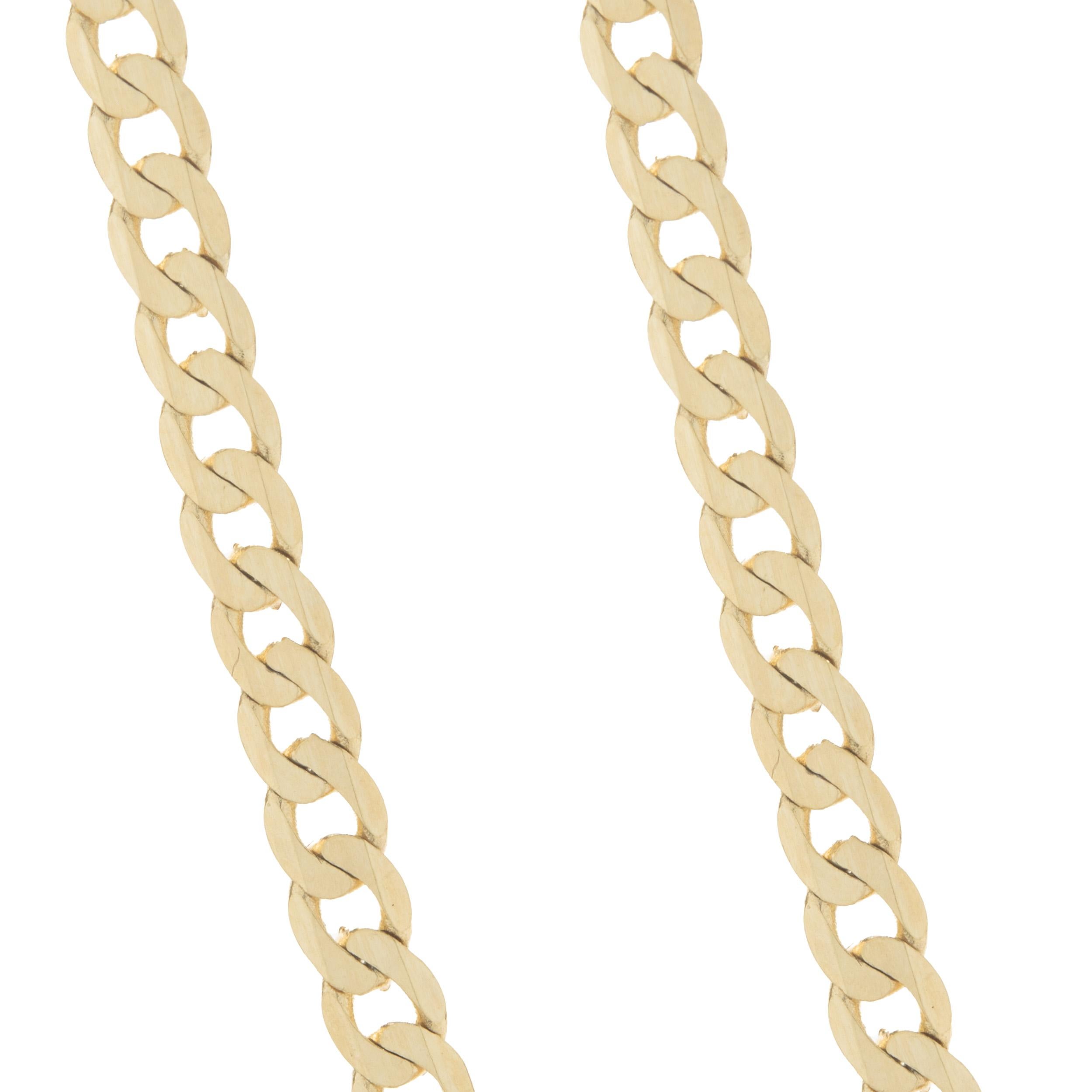 Material: 14K yellow gold
Dimensions: necklace measures 20-inches in length
Weight: 8.88 grams